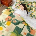 thumbnail image 4 of Manfei Yellow Lemon Twin Bedding Sets 7-Piece for Kids Children,Tropical Fruit Bedding Comforter Set Microfiber,Geometric Plaid Breathable Sheet Sets,Ultra Soft Home Decor,Reversible, 4 of 8