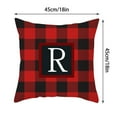 thumbnail image 3 of Christmas Buffalo Check Plaid Throw Pillow Covers Cushion Case for Farmhouse Home Decor , Holiday Throw Pillow Cover for Xmas Winter Sofa Couch Bedroom Red and Black, 18 x 18 Inches, 3 of 5