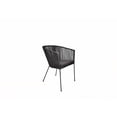 thumbnail image 1 of Silla Tejida en Color Negro Con Base de Herrería con Cinta de Nylon ideal Para interiores, exteriores NO es CHINA, 1 of 5