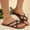 Black, variant on Women's Flip Flops Woven Strap Toe Post Beach Sandals Summer Vacation Outdoor Comfort Shoes