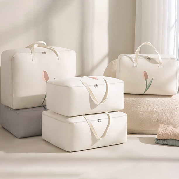 Bolsas grandes para ropa y mantas - Juego de 4 tamaños de bolsas lavables lavables y a prueba de humedad para maletas, edredones y fundas para muebles