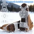 thumbnail image 6 of AuroraX Snow Cleats for Walking,Snow Traction Universal Non-Slip Shoe Ice & Snow Grips Footwear for Ice Fishing Men Outdoor Women 10 Studs Clear S, 6 of 6