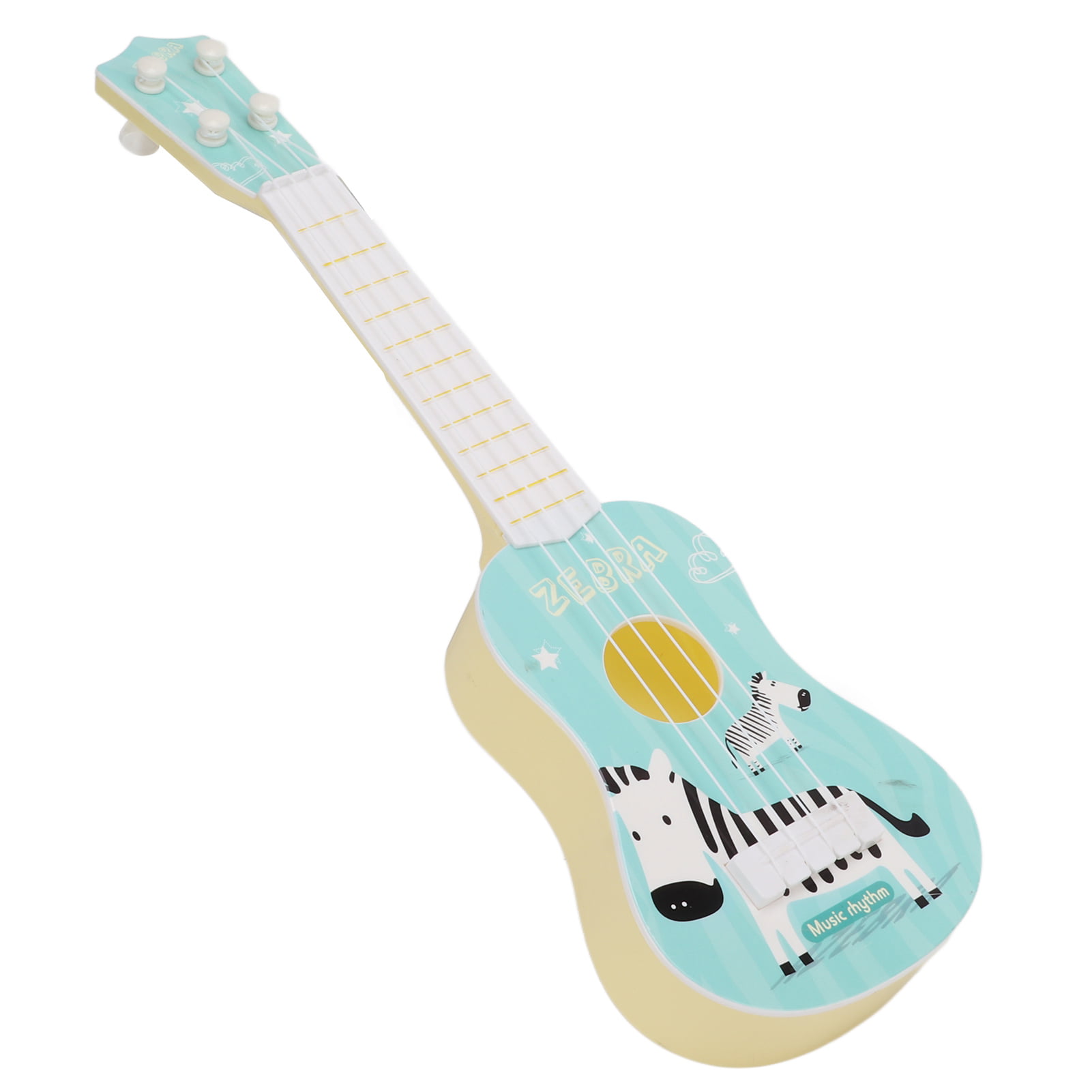 blue Ukulele Guitar Toy Baby Ukuleles Educational Plastic Soft Touch 4 Strings Mini for Kids 