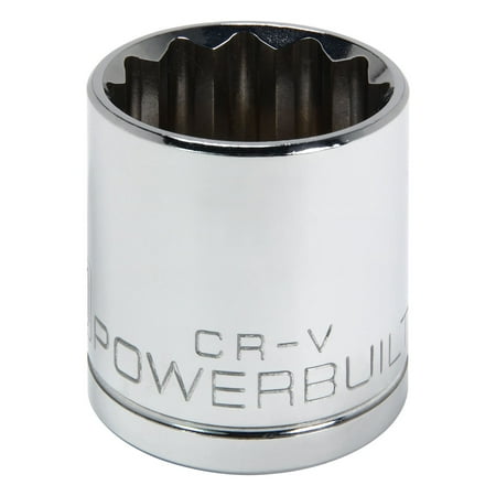 UPC: 0028907278933 | Powerbuilt 1/2 Inch Drive x 29 MM 12 Point Shallow Socket – 642035
