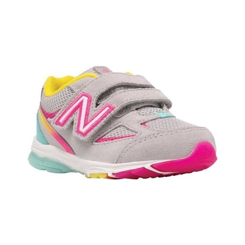 New Balance Kid's 888 V2 Hook and Loop Running Shoe, Grey/Rainbow, M US  Toddler