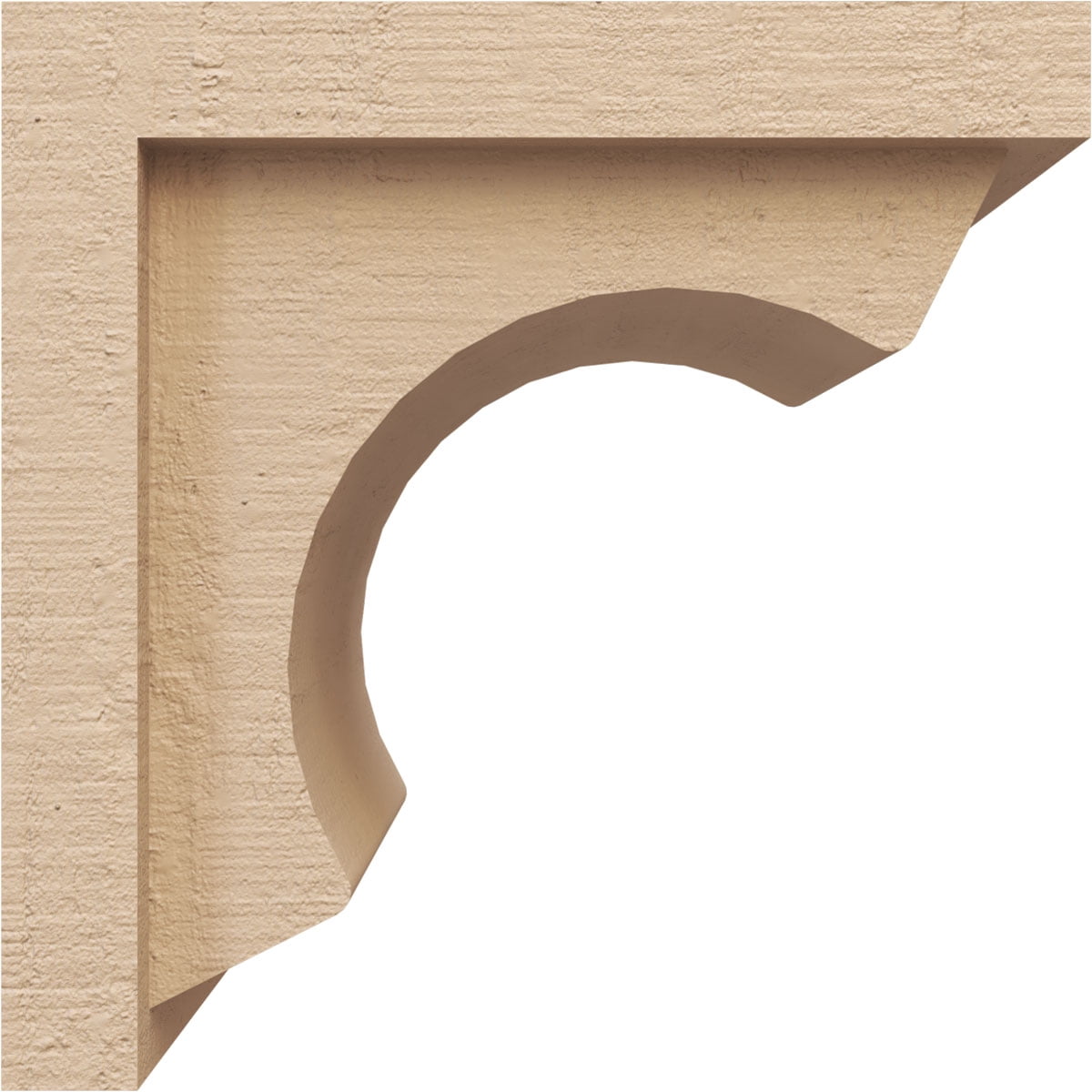8"W x 8"D x 8"H Wide Emerson Rough Cedar Woodgrain TimberThane Corbel, Primed Tan