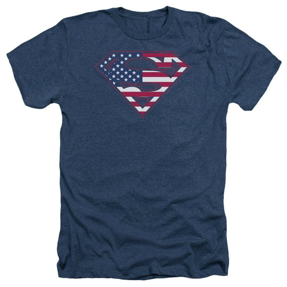 Superman - U S Shield - Heather Short Sleeve Shirt - XX-Large