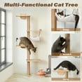 thumbnail image 6 of Coziwow Wall-Mounted 4-Tier Cat Scratching Post Cat Activity Tree with Platforms Hammock, 6 of 12