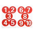 thumbnail image 1 of 2 Sheets Oversized PVC Serial Number Stickers Waterproof Number Round Paster, 1 of 3