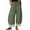 Green, variant on Women Summer Lace Trim Polka Dot Wide Leg Palazzo Pants High Waisted Cropped Baggy Trousers