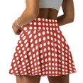 thumbnail image 4 of HELLHERO Red Polka Dot High Waisted Skirts, with Shorts Built-in Shorts Golf Skirts Inner Pockets Tennis Skirt for Hiking Travel, 4 of 9