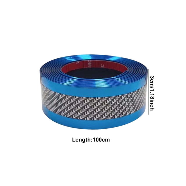 Carbon Fiber Car Door Sill Protector Guard Strip for Men Women, 3Cm X 100Cm Rubber Diy Scratch Protection