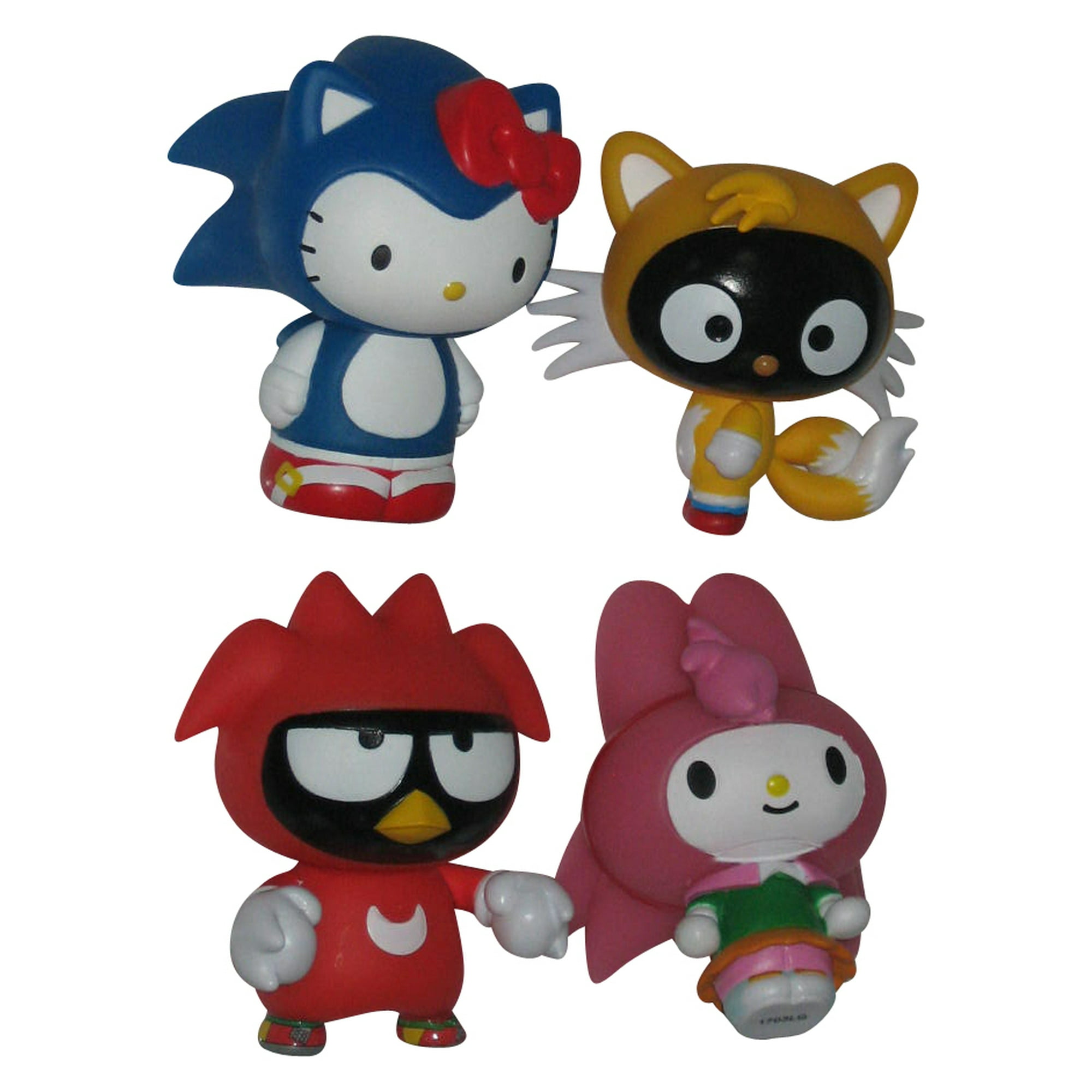 Sonic The Hedgehog Sanrio 3 Inch Figure Set Hello Kitty Knuckles Badtz Maru Amy My Melody Tails Chococat Walmart