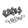 thumbnail image 1 of Unique Bargains 9 x 4.5 x 7mm Copper Grommets Eyelets with Washers Chrome Plated Black 100 Set, 1 of 6