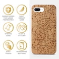 thumbnail image 4 of Case Yard Wooden Case Outside Soft TPU Silicone, Slim Fit Shockproof Wood Protective Phone Cover for Girls Boys Men and Women, Supports Wireless Charging Dices Falling Design case for iPhone-8-Plus, 4 of 7