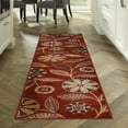 thumbnail image 2 of Maples Rugs Reggie Bohemian Floral Merlot Non Slip Hallway Runner Rug, 2' x 9', 2 of 6