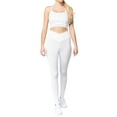 thumbnail image 2 of "Juniors Workout Cami Sports Fitness Cross Back Bra with No Pad (White, M)", 2 of 5