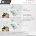 thumbnail image 6 of Stylish Dual Mount 16" White Composite Granite Single Bowl Kitchen Sink with Strainer S-816H, 6 of 14