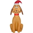 thumbnail image 3 of Grinch Gemmy Airblown Inflatable Max The Dog Wearing Santa Hat, 3.5 Ft Tall, ft Tall, 3 of 6
