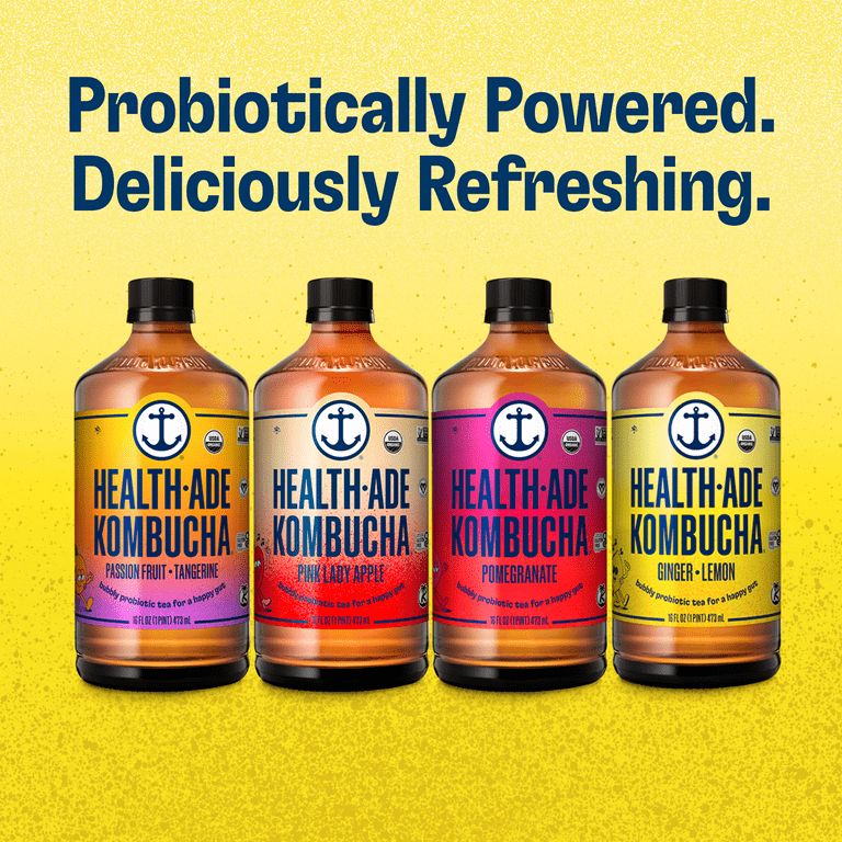 Health-Ade Probiotic Kombucha Tea, Ginger Lemon, 16 fl oz
