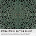 thumbnail image 6 of Floral Carved Buffet & Sideboard Cabinet,Elegant Accent Cabinet with Adjustable Shelves, Solid Wood Legs & Intricate Handles for Dining Room,living room Storage, 6 of 12