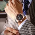 thumbnail image 4 of POEDAGAR Watch For Men Waterproof Luminous Chronograph Date Stainless Steel Quartz Male Watches, 4 of 5