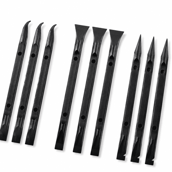 9-Piece Non Scratch Plastic Scraper Tool Set - Multipurpose Detailing Picks & Crevice Cleaning Sticker Remover for Auto Detailing, Kitchen, and Tight Spaces