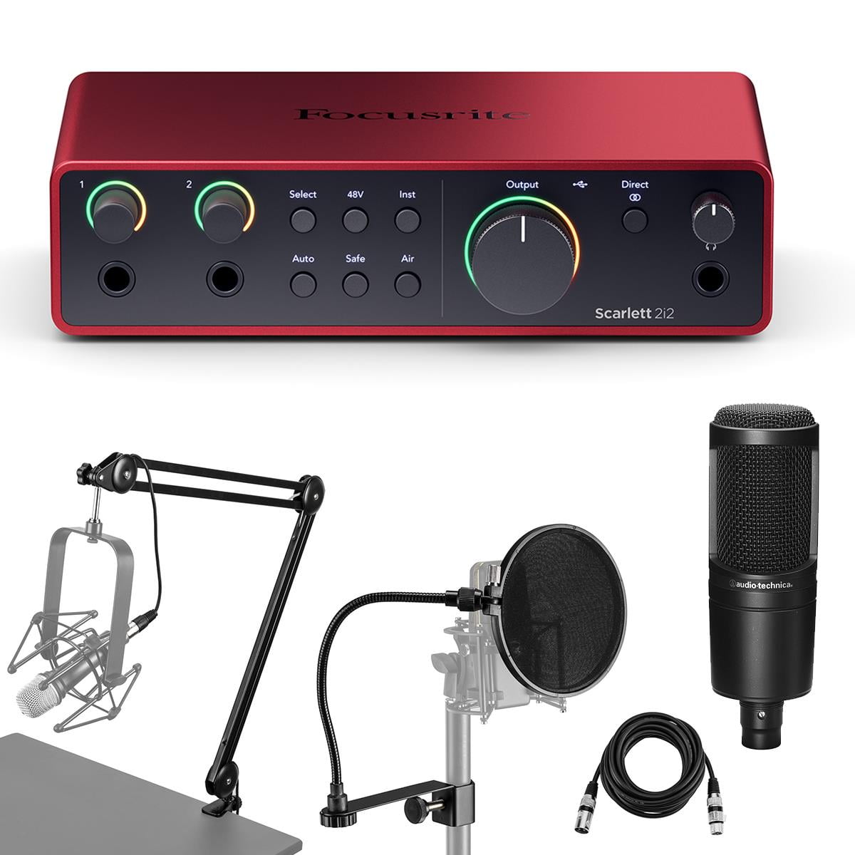 Focusrite Scarlett 2i2 4th Gen Studio Recording USB Audio
