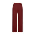 thumbnail image 6 of FAIWAD Kids Girls Wide Leg Sweatpants High Waisted Drawstring Baggy Pants Casual Athletic Joggers Sweat Pants, 6 of 8