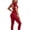 Red, variant on Enjoytime Sweatsuits Women 2 Piece Outfit Crewneck Short Sleeve Cropped Tops with Pants Matching Sets Casual Yoga Sports Set
