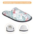 thumbnail image 3 of Fotbe Tropical Flamingo Pantuflas Peludas para Mujer con Estampado, Zapatillas de Peluche, Zapatos de Invierno para Casa, Uso Interior y Exterior-Medium, 3 of 8