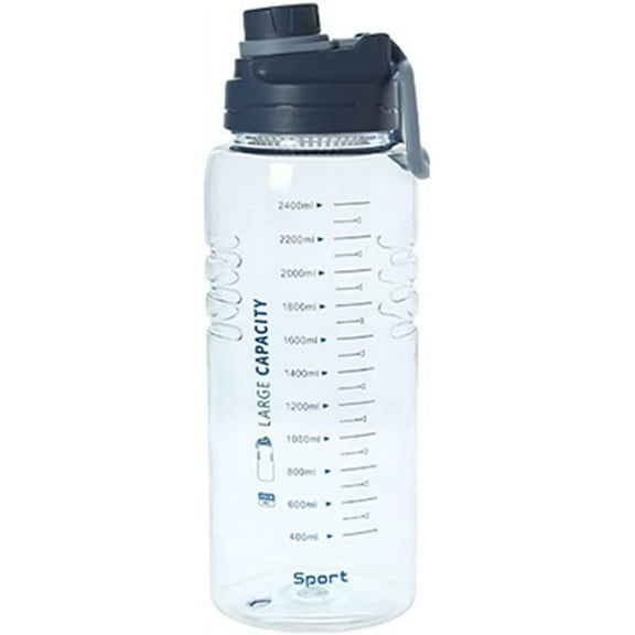 Malytizi Large Water Bottle 88oz Water Bottle with Strainer & Handle BPA Free Leakproof Water Bottles for Fitness, Camping Sports Workouts Gym and Outdoor Activity (88oz, Blue)