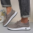 thumbnail image 5 of Domuza Mens Fly Knit Mesh Athletic Sneakers, Lightweight Breathable Sport Walking Shoes, Comfort Casual Running Footwear For Daily Use Khaki 8.5 (EU-42), 5 of 5