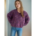 thumbnail image 3 of Suéter Grueso de Punto Informal de Estilo Vintage Multicolor con Patchwork S, 3 of 7