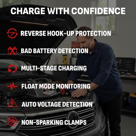SCHUMACHER ELECTRIC 6A CAR BATTERY CHARGER AND 100A ENGINE START, MAINTAINER, 30A BOOST, BATTERY AND ALTERNATOR TESTER, 6V/12V BATTERIES, SC1564