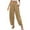*Khaki, variant on ClodeEU Womens Bohemian Wide-Waist Casual Pants,Solid Color Loose Trendy Pants with Pockets Beige,Womens Plus M