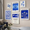 thumbnail image 2 of Cuadro sobre lienzo con mariposas y plantas botánicas de Matisse Andy Warhol, pósteres y grabados de arte mural de Bauhaus azul para decoración de salas de estar, 2 of 5
