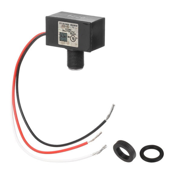 Uxcell JL-102A 120-Volt Outdoor Hard-Wired Post Eye Light Control, Dawn to Dusk Photocell Sensor, Black