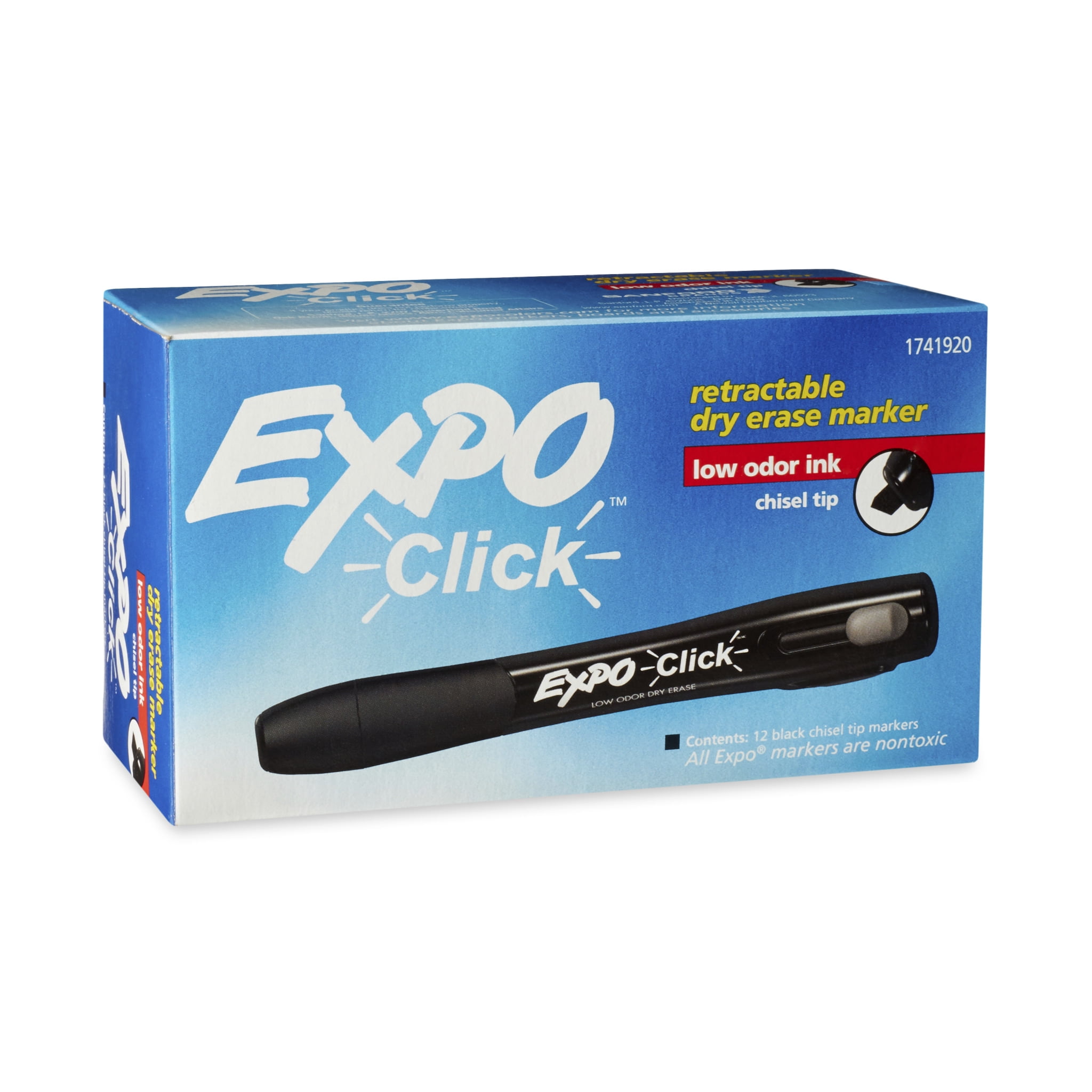 Factory Sealed Expo Blue Bright Stick Markers Brand New 12 Pack 