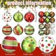 thumbnail image 2 of Juego de 12 bolas navideñas de plástico galvanizado pintadas a mano nuevas, colgantes para árboles de Navidad, decoraciones navideñas para centros comerciales, 2 of 4