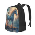 thumbnail image 2 of Daiia Forest Lake White Horse Backpack for Men and Women -Durable Backpack Large Capacity, Water-Resistant Bag with Adjustable Straps and Laptop Compartment, 2 of 9