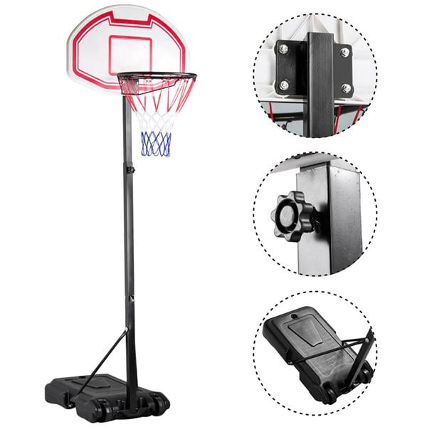 YaHeetech Height Adjustable Basketball Hoop System Portable Kids Junior Goal Stand 29 Inch Backboard W Wheels by Yaheetech