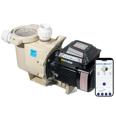 3HP Variable Speed Pool Pump - Energy Star Certified Inground Pool Pump, 208-230V Self-Priming Motor, 10800 GPH High Flow, Waterfall Pool Pumps with 2-Inch Fittings