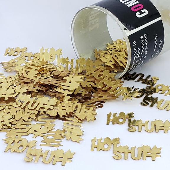 Confetti Word HOT STUFF Gold - Pouch (1/2 oz) - CCP7716