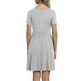 thumbnail image 4 of Vedolay Summer Dress Women Summer Ruffle Loose Swing Casual Dress,Gray S, 4 of 4