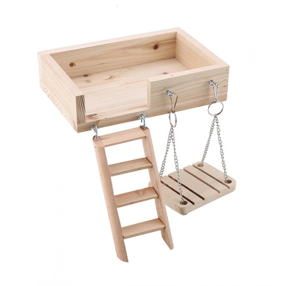 Juguetes de escalera para hámster, 3 piezas de madera para hámster que gatea, columpio para mascotas, juguete para hámster, rendimiento probado