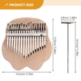 thumbnail image 4 of OULII 1 Set Thumb Piano Music Instrument for Beginners Wood Transparent 17 Keys Portable, 4 of 6