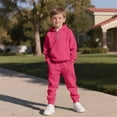 thumbnail image 6 of Mercatoo Boys Sweatsuit Set 2 Piece Quarter Zipper Hoodies Pullover Sweatshirts Athletic Joggers Teen 𝐓racksuit Pants Sets, 6 of 9