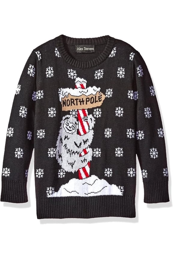 Boys' Sloth North Pole Sweater New with Damaged Tags