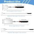 thumbnail image 2 of 2 Pieces Telescoping Inspection Mirror, 360° Swivel Extendable Mechanic Automotive Mirrors Tools, Rectangular Round Mirror on a Stick for Mechanics, Automotive Repair, Contractors, Home Inspection, 2 of 7